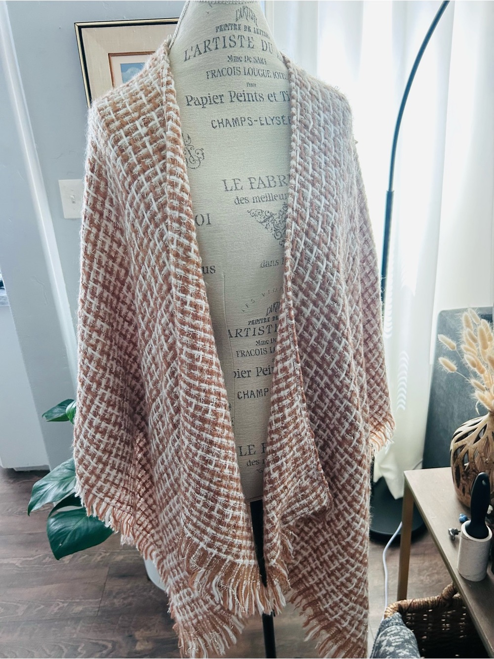 Juicy Couture Tweed Poncho Wrap